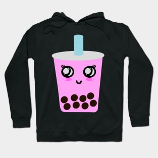 Happy pink boba Hoodie